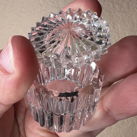 Post-Brilliant Period Cut Glass Covered Salt Cellar | Early 20th C